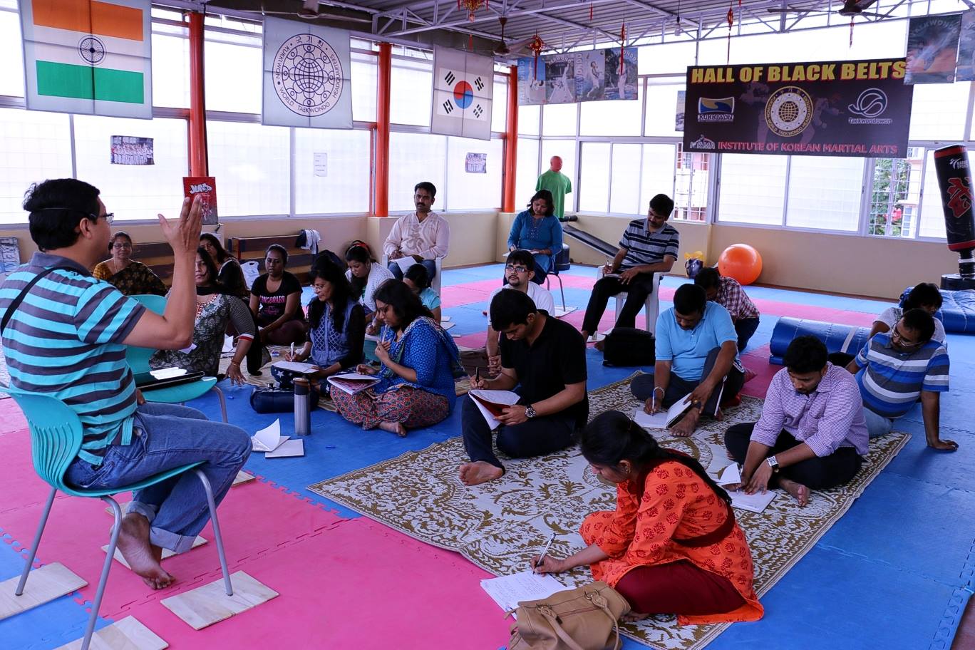 Teaching at a martial arts center